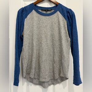 Veronica Beard Blue and Gray Women's baseball top